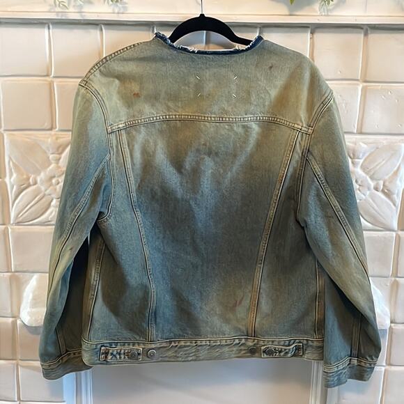 Maison Margiela Vintage Wash Blue Denim Jean Jacket Size 12 New Retails $1245 - Picture 9 of 15
